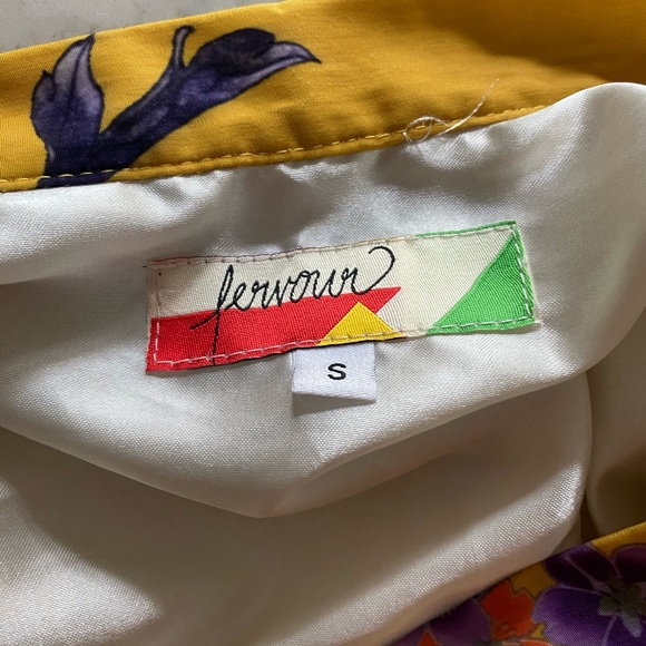 Modcloth Fervour Ikebana Circle Skirt Mustard - Picture 4 of 4